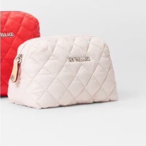 MZ Wallace small Mica Cosmetic Bag in light pink